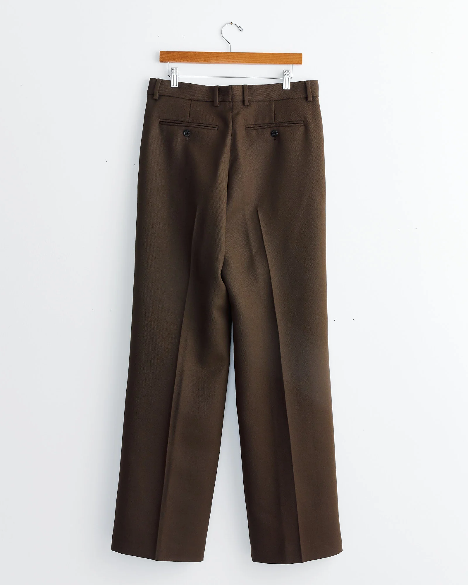 Straight Wool Pant in Mud - Image 3